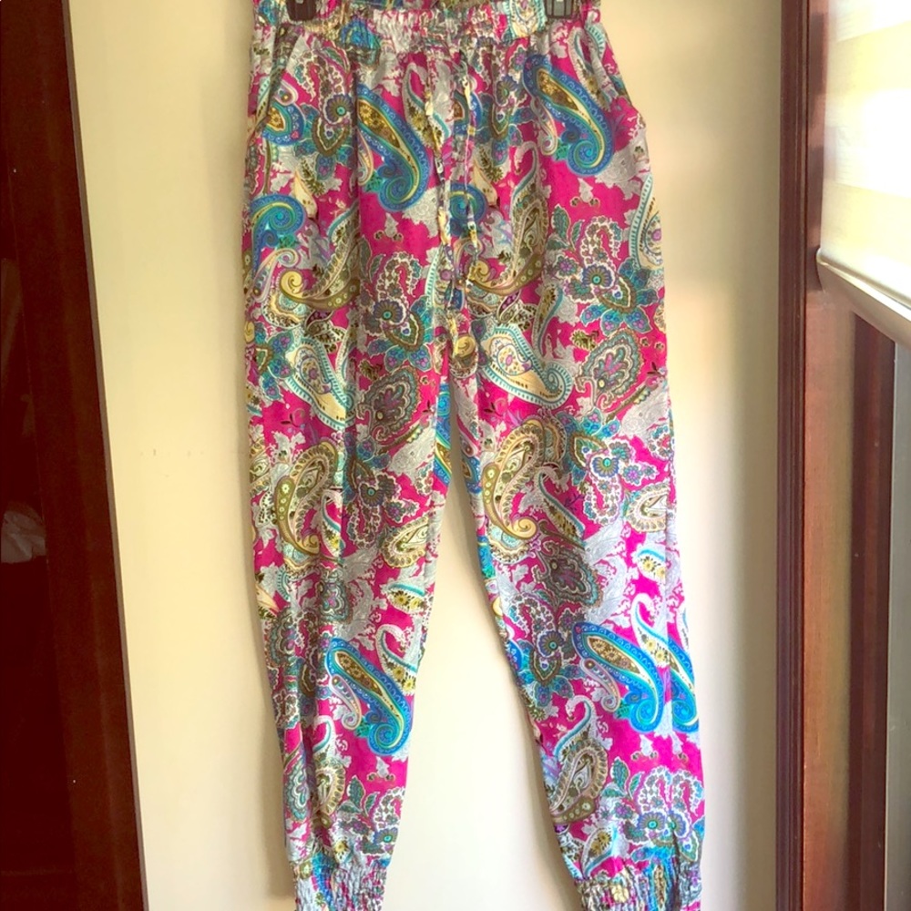 Colorful European Soft Flowy Pants